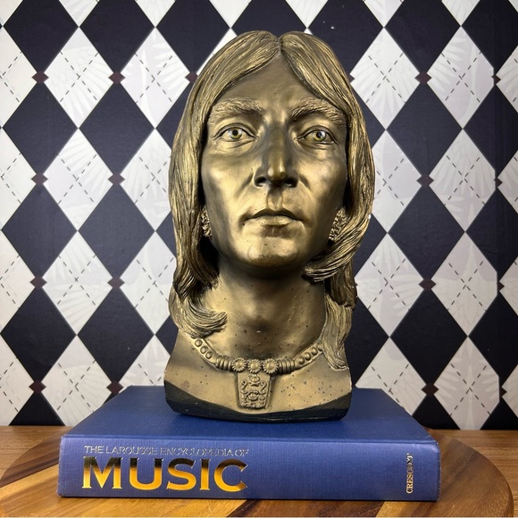 John Lennon Bust Life Size by Neal Martz – Bronze Finish Sculpture| Esco 1980 - Picture 7 of 15